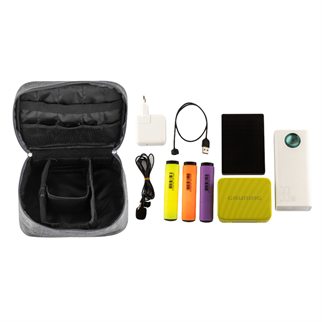 Livx Fermuarlı Su Geçirmez Elektronik Aksesuar Çantası Boyun Askılı Gri EL-ÇA