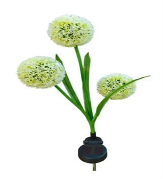 LivX Güneş Enerjili Solar Aydınlatma Kartopu Çiçeği Gece Lambası Günışığı KRT-01