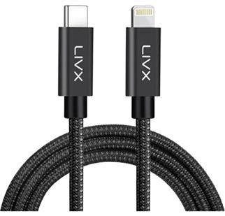 LivX Horizontal 20w Type C To Lightning 3 Metre Iphone Ipad Uyumlu Hızlı Şarj Ve Data Kablosu IPBLT-03