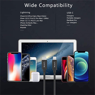 LivX İkili Paket Horizontal 20w Type C To Lightning 3 Metre Iphone Ipad Uyumlu Hızlı Şarj Ve Data Kablosu BLT-03-2