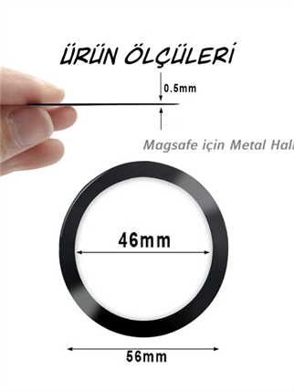 LivX Power Metal Magsafe Halka Yüzük Ring iPhone 8 ve Üstü Model ile Uyumlu 2li Paket LVRNG