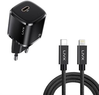 LivX Rapid 20W USB-C Mini PD Hızlı Şarj Cihazı Güç Adaptörü ve 50 cm İphone hızlı şarj kablosu