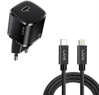 LivX Rapid 20W USB-C Mini PD Hızlı Şarj Cihazı Güç Adaptörü ve 2 metre Iphone hızlı şarj kablosu