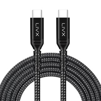 LivX Special 100W Type C to Type C 2 metre Örgülü Hızlı Şarj Kablosu YCT-02