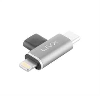 Livx Type C To Lightning / Type C Şarj ve 5Gbps Veri Aktarımı iPhone Çevirici Dönüştürücü Otg Adaptör Otgbt