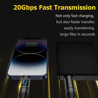 LivX Type C To Type C 100W Hızlı Şarj 20Gbps Veri Transfer Hızı 8K60Hz Görüntü Aktarım Kablosu 2 metre Yeşil GRN-02