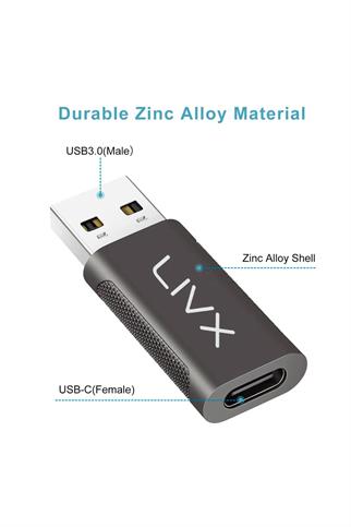 LivX Type C To Usb 3.0 Çevirici Dönüştürücü Otg Adaptör Ikili Paket OTGCF-2