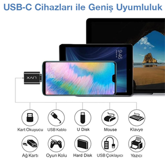LivX Usb 3.1 To Type-c 10Gbps 3a Hızlı Şarj Ve Data Aktarımı Çevirici Dönüştürücü Otg Adaptör Otgcz
