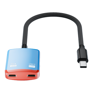 LivX USB-C Çoklayıcı Adaptör 2 Port USB-C Hub, 100W PD Hızlı Şarj, 8K@60Hz Görüntü Aktarımı, USB 2.0 Data Transfer, Type-C Splitter DKS-01
