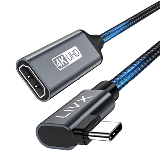 LivX USB-C to HDMI Adaptör 4K@30Hz – Type-C Görüntü Aktarıcı – iPhone ile Uyumlu, MacBook ile uyumlu, Laptop, Tablet Uyumlu – Dayanıklı Örgü Kablo – Tak & Çalıştır OTGTH