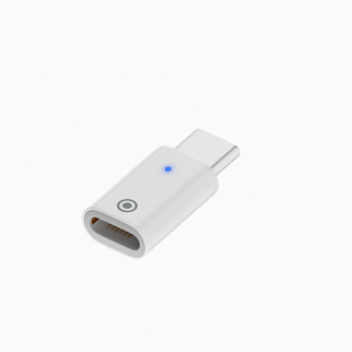 LivX USB-C'den Lightning'e Adaptör, Apple Pencil (1. Nesil) için Şarj Dönüştürücü - Mavi LED Göstergeli, Kompakt ve Taşınabilir, Type-C Cihazlarla Uyumlu (Beyaz) OTGP