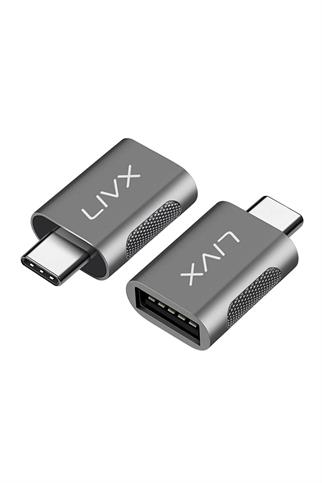 LivX USB3.0 To Type C Çevirici Dönüştürücü OTG Adaptör İkili Paket OTGCM