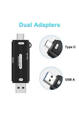 LivX Micro Sd Kart Okuyucu Type C To Usb 3.0 Çevirici 5 Gbps Otg Hafıza Kartı Okuyucu Reader Rktsd
