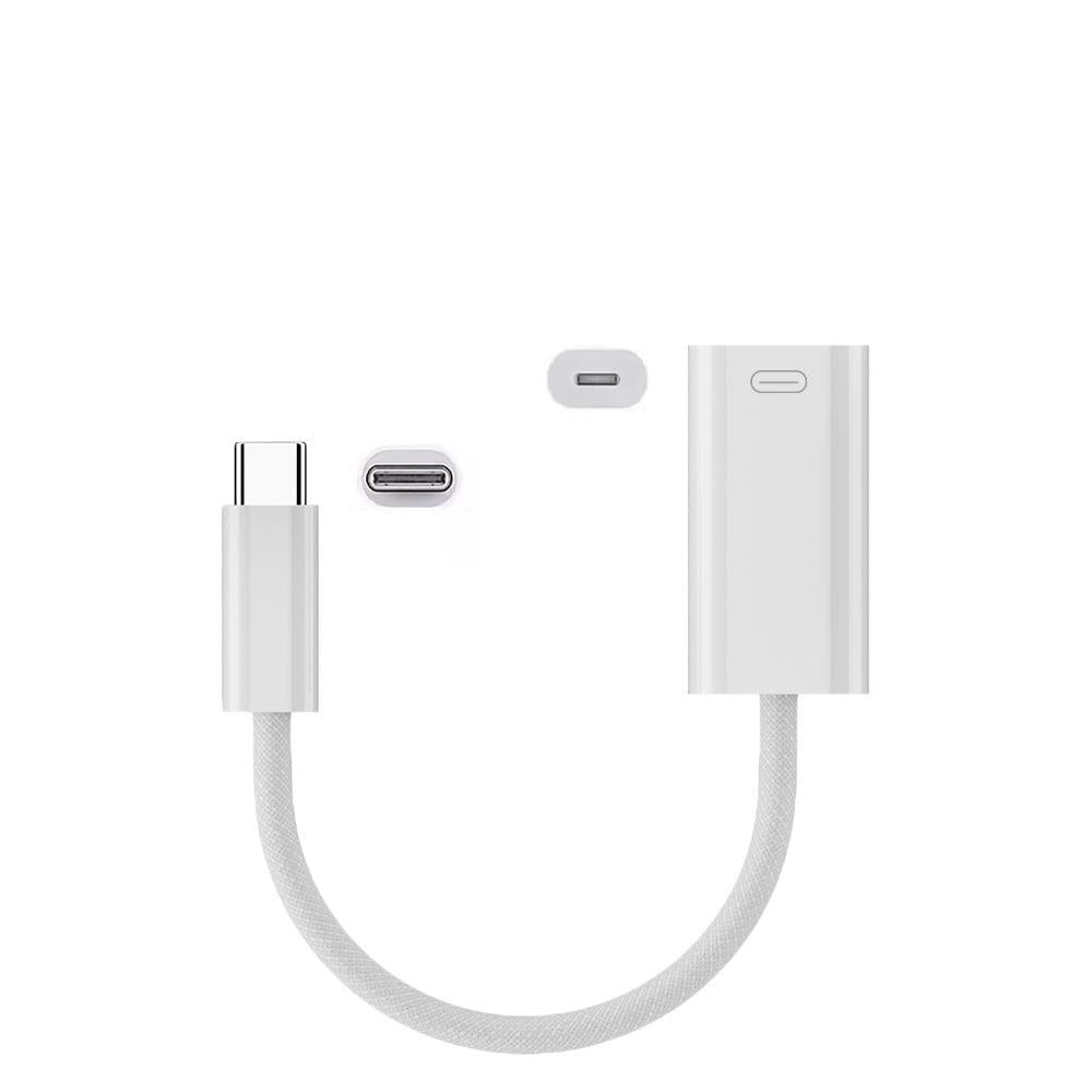 LivX  45W Type C to Lightning Kulaklık Dönüştürücü Hızlı Şarj iPhone iPad Macbook Yuva Çevirici Müzik Dinleme Arama OTGKLK
