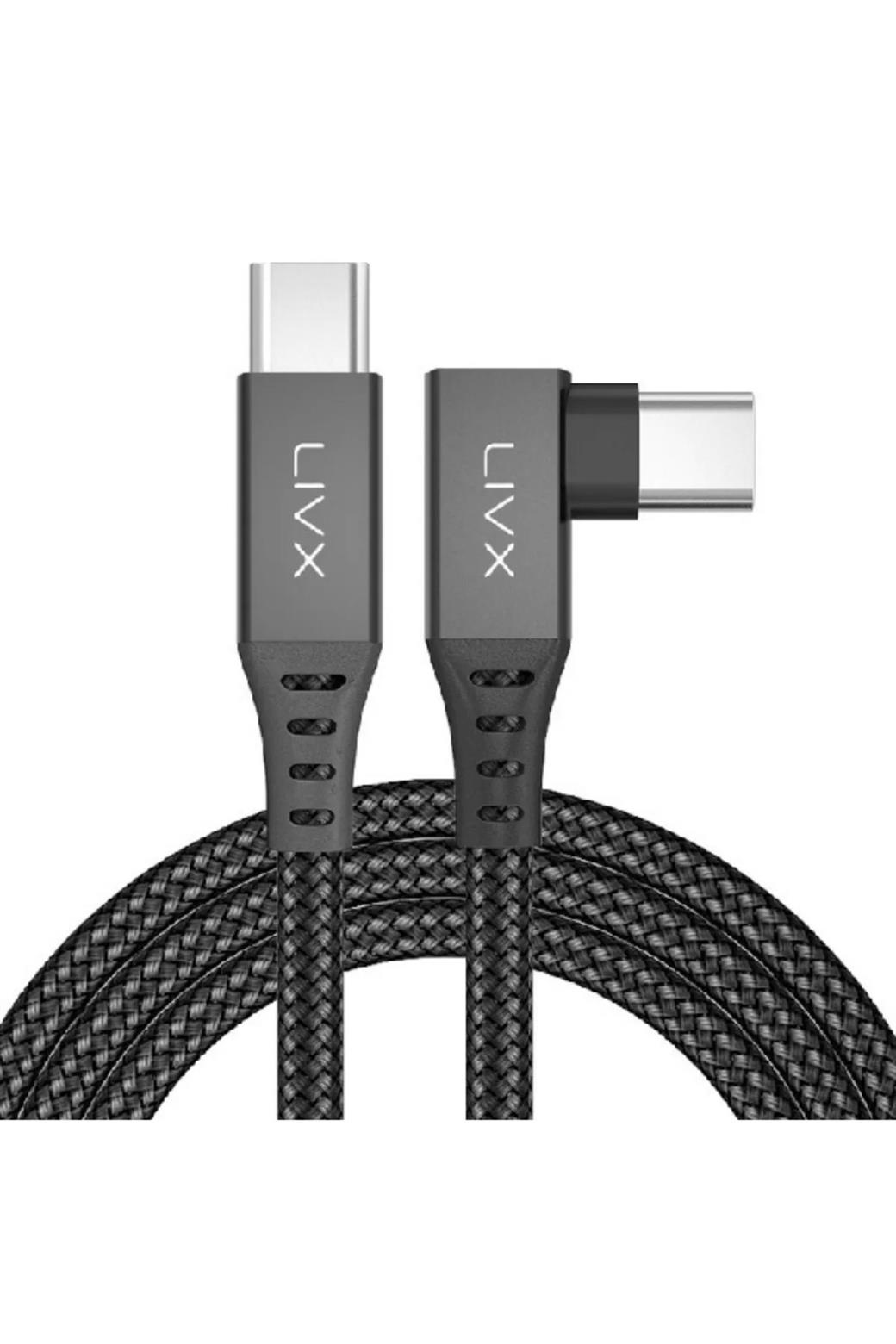 LivX Long Type C To Type C 5 Metre 60w Hızlı Şarj Veri Aktarımı 90° Oyuncu Şarj Kablosu Oyn-05 OYN-05 