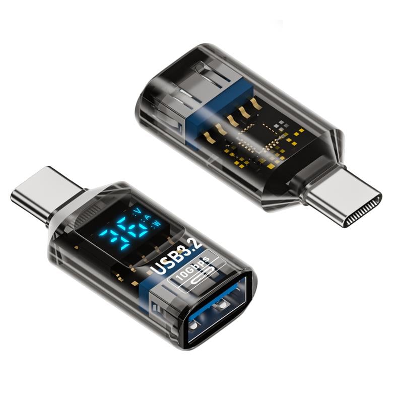 LivX Revolution Type C to USB 3.2 Dönüştürücü 36W Hızlı Şarj 10Gbps Veri Transferi Dijital Ekran OTGGM