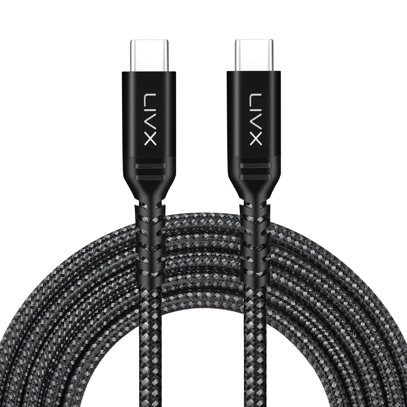 LivX Special 100W Type C to Type C 2 metre Örgülü Hızlı Şarj Kablosu YCT-02