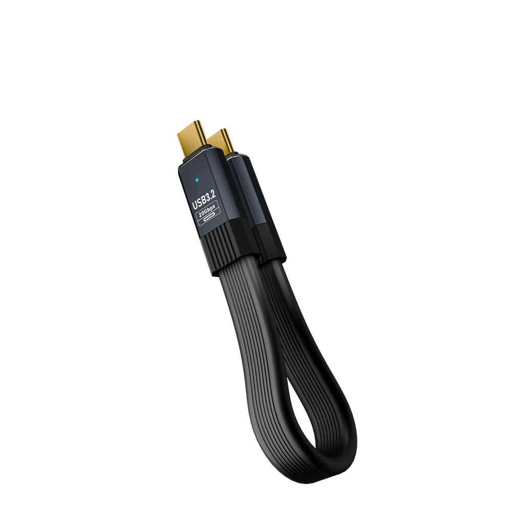 LivX USB C to USB C Esnek FPC Kablo 80cm, 100W PD Hızlı Şarj, USB 3.2 20Gbps Veri, 8K@60Hz Video, DZD