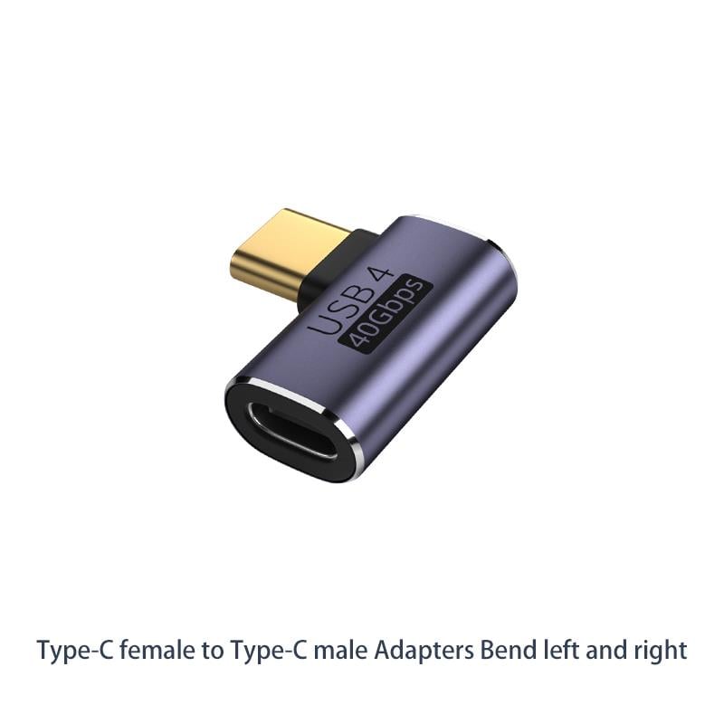 LivX USB4 40Gbps L Tip Type-C Adaptör – 8K 60Hz 240W PD – Erkek Dişi USB-C Dirsek Dönüştürücü – Thunderbolt 4 Uyumlu OTGC