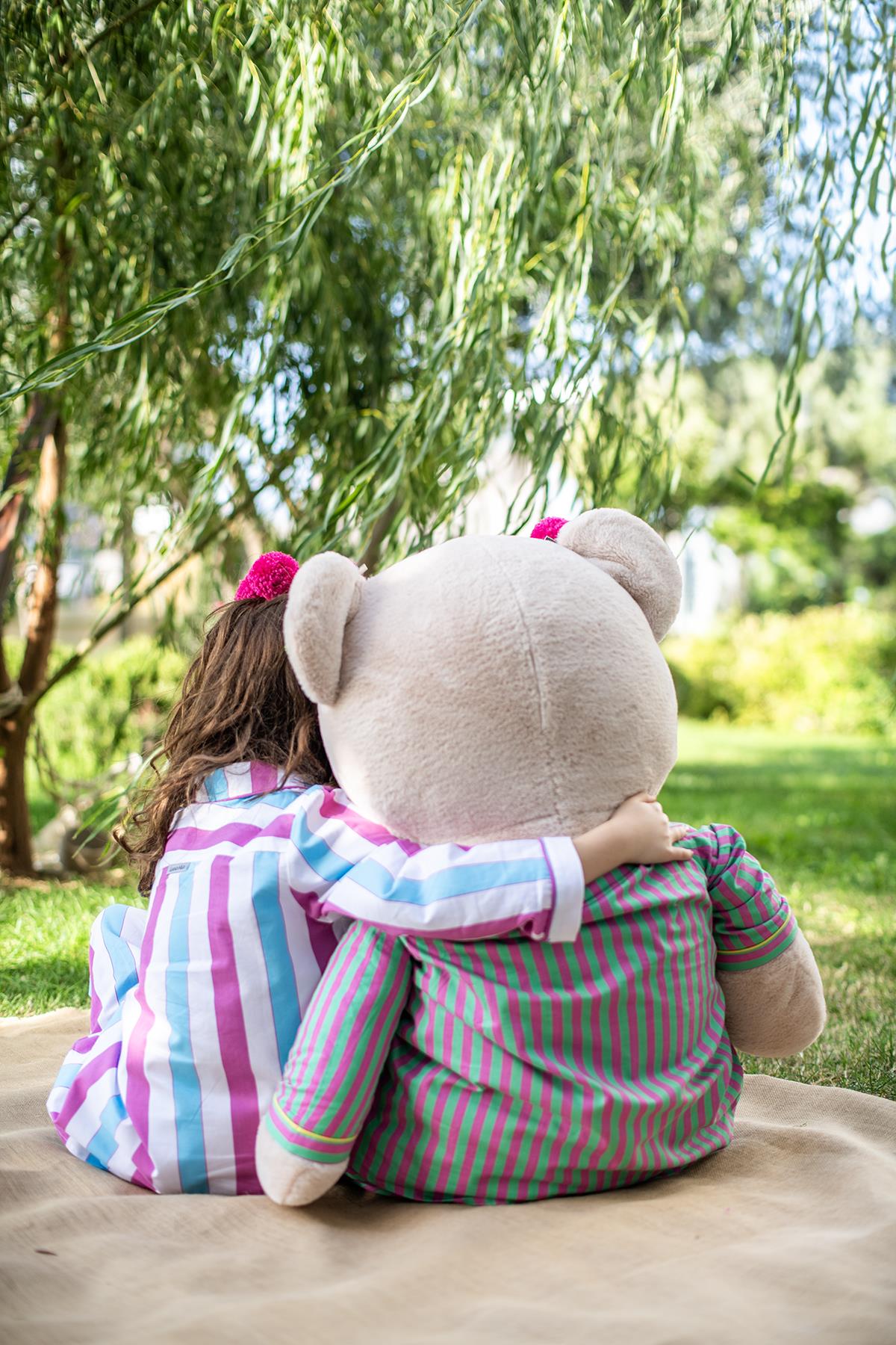 Alice Pyjama Set with Matching Teddy Bear