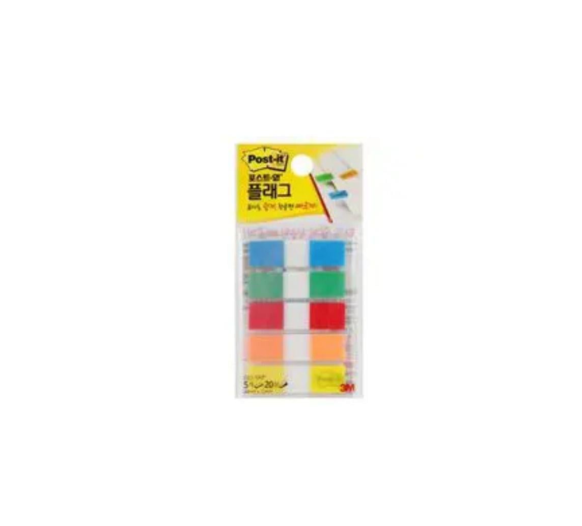 3M3M Post-It Yapışkanlı Film İndex Kağıdı 12 x 44 mm 20 Yaprak - Karışık Renkler 683-5KP