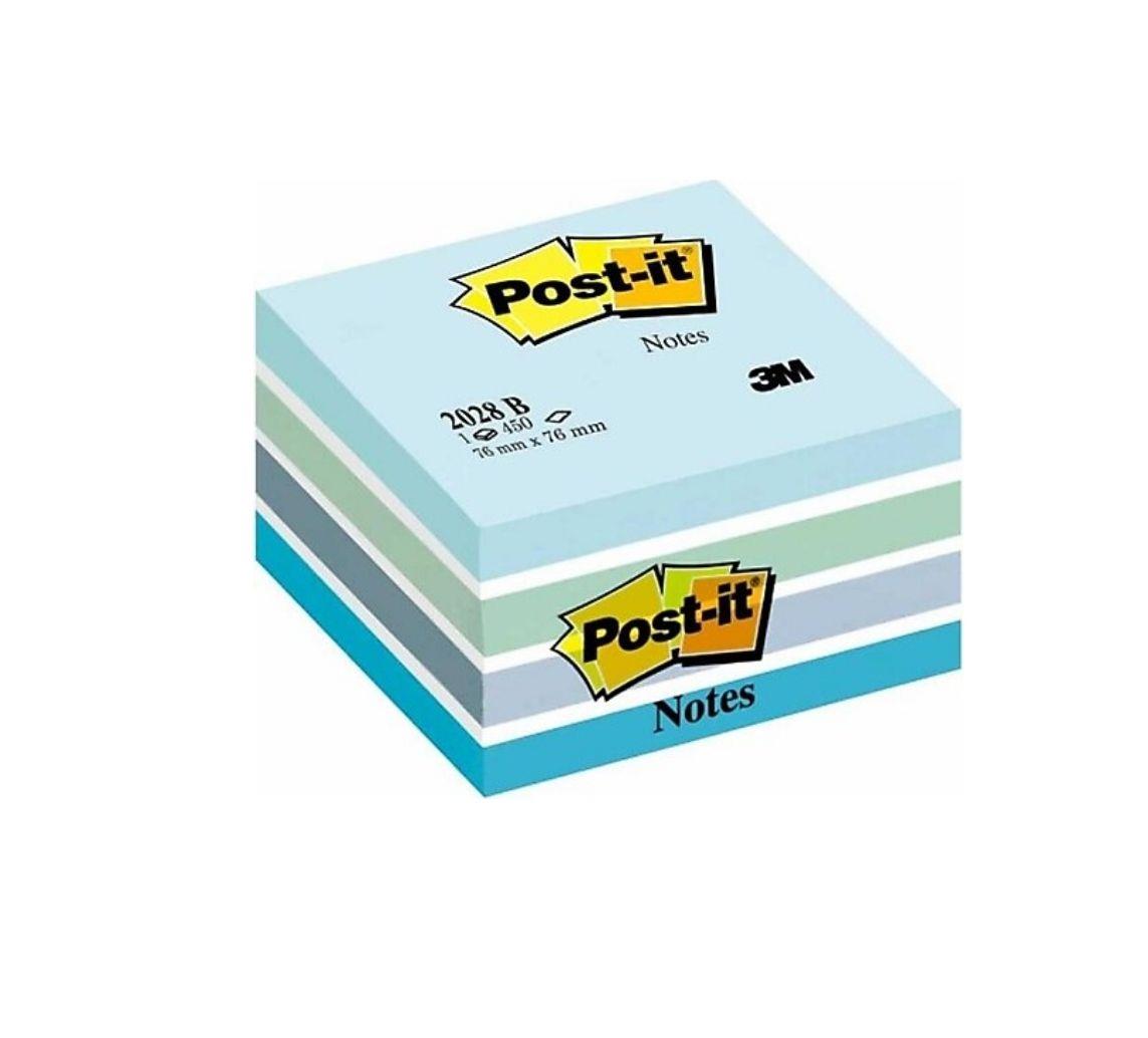 3M3M Post-It Yapışkanlı Not Kağıdı 51 x 51 mm 400 Yaprak - Mavi Tonlar 2028B