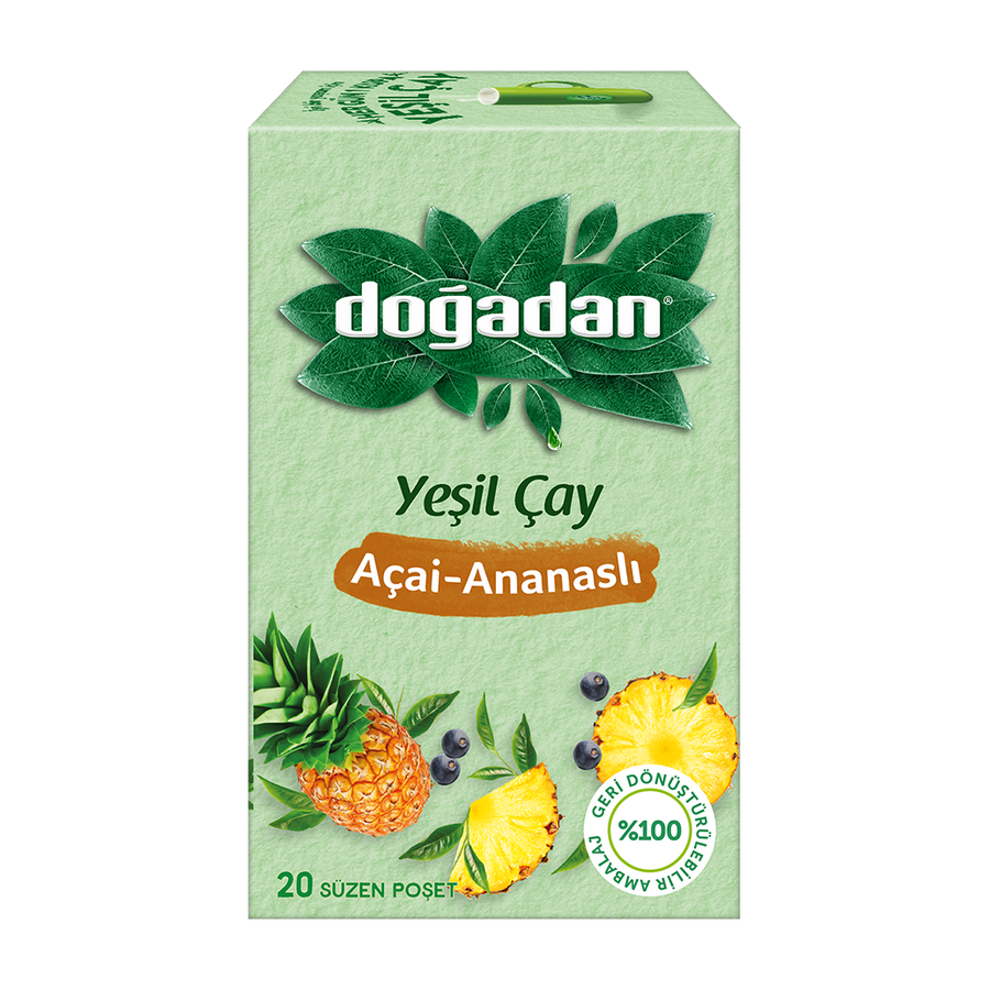 Doğadan Açai - Ananaslı Yeşil Çay 18'li