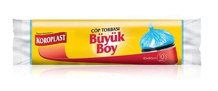 Koroplast Çöp Poşeti Büyük 65x80 Mavi