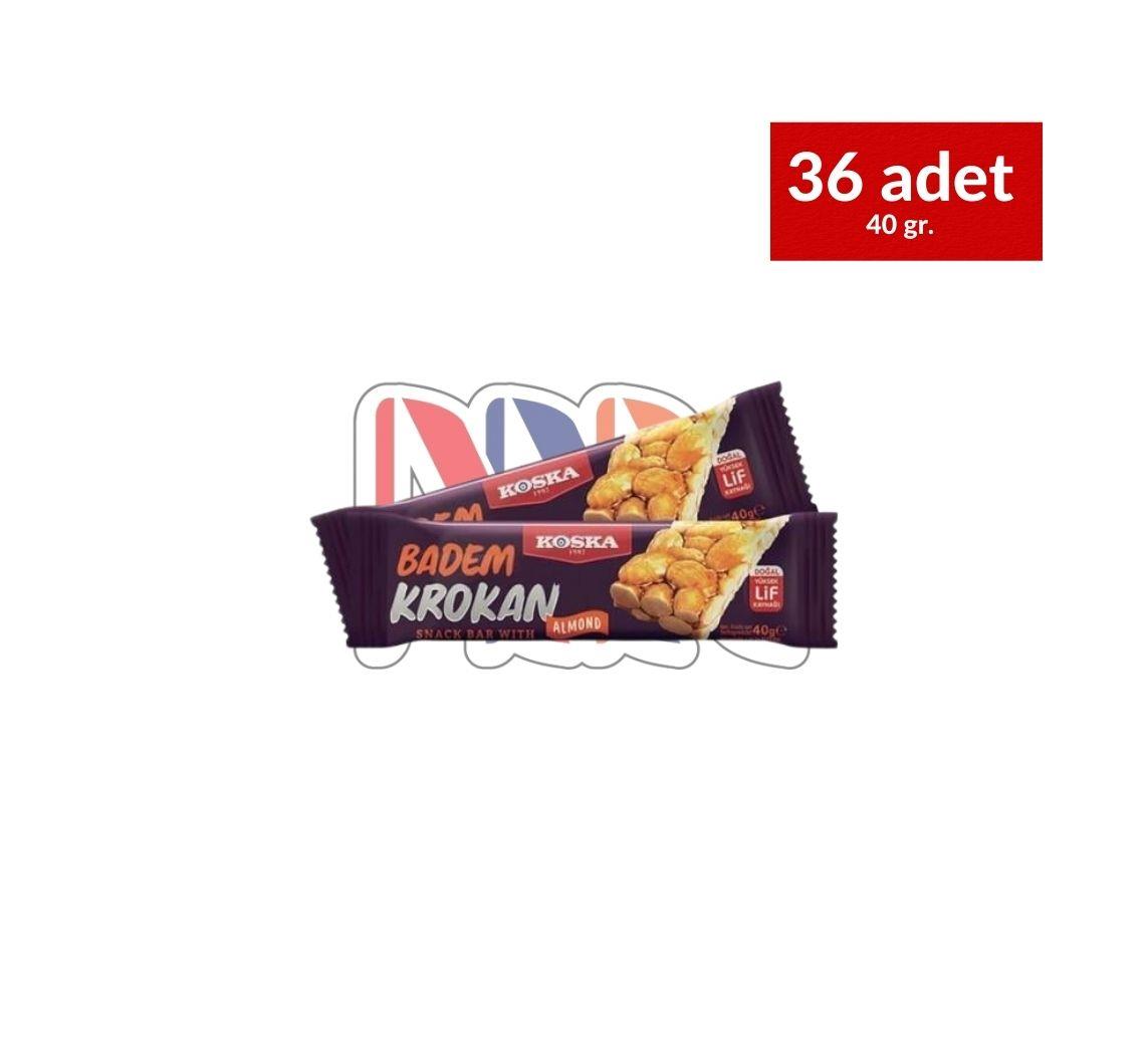 KoskaKoska Badem Krokan 40 gr x 36'lı Kutu