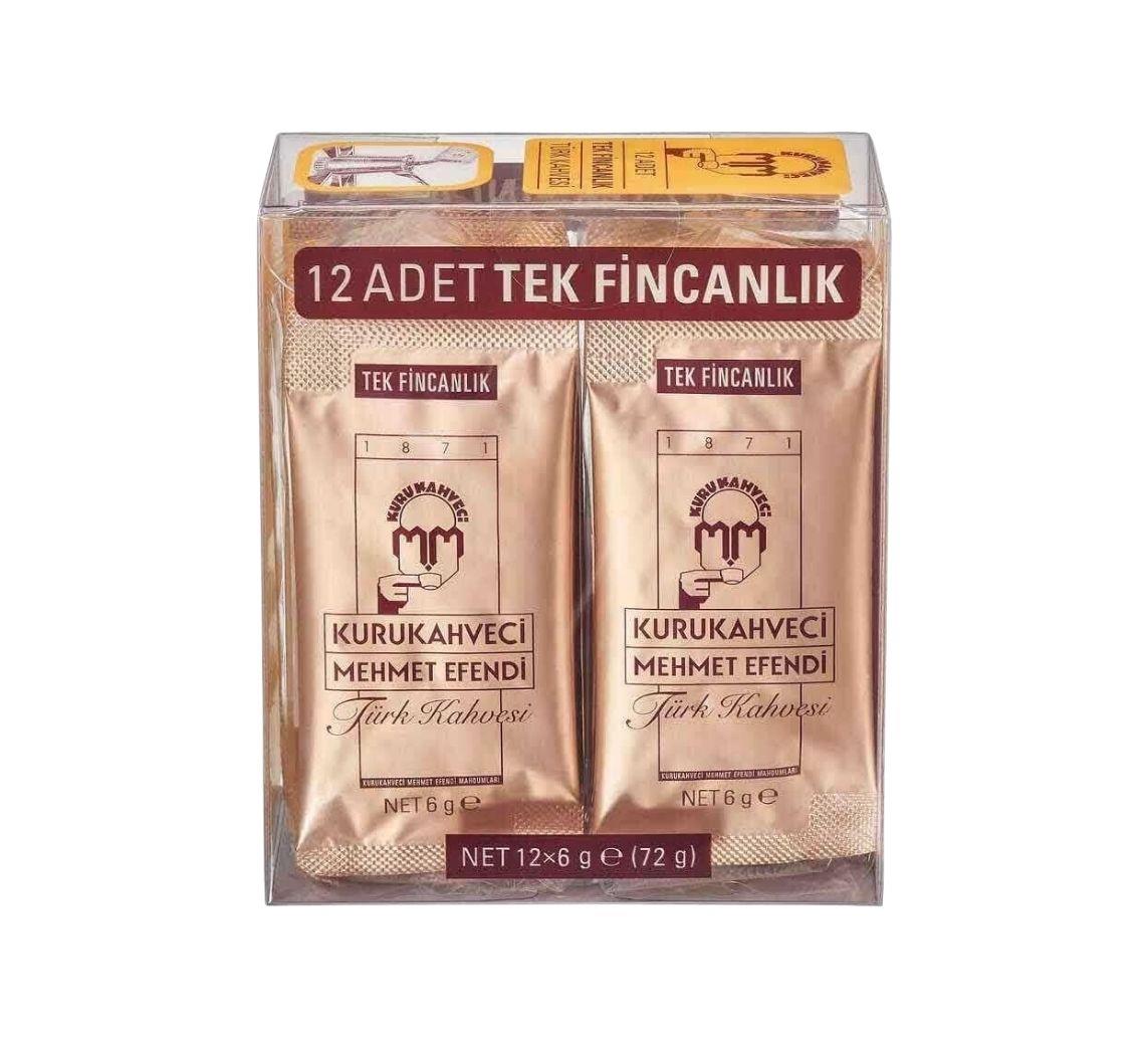 Mehmet Efendi 12x6 gr Tek Kullanımlık Türk Kahvesi