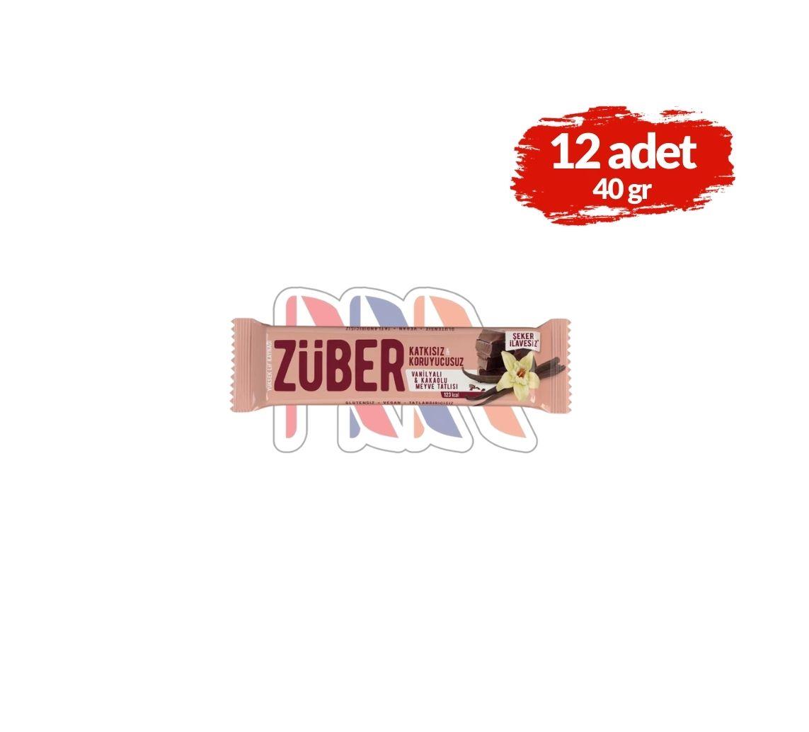 ZüberZüber Vanilyalı ve Kakaolu Meyve Bar 40grx12 Adet