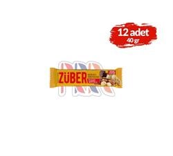 ZüberZüber Yer Fıstıklı ve Kakaolu Meyve Bar 40grx12 Adet
