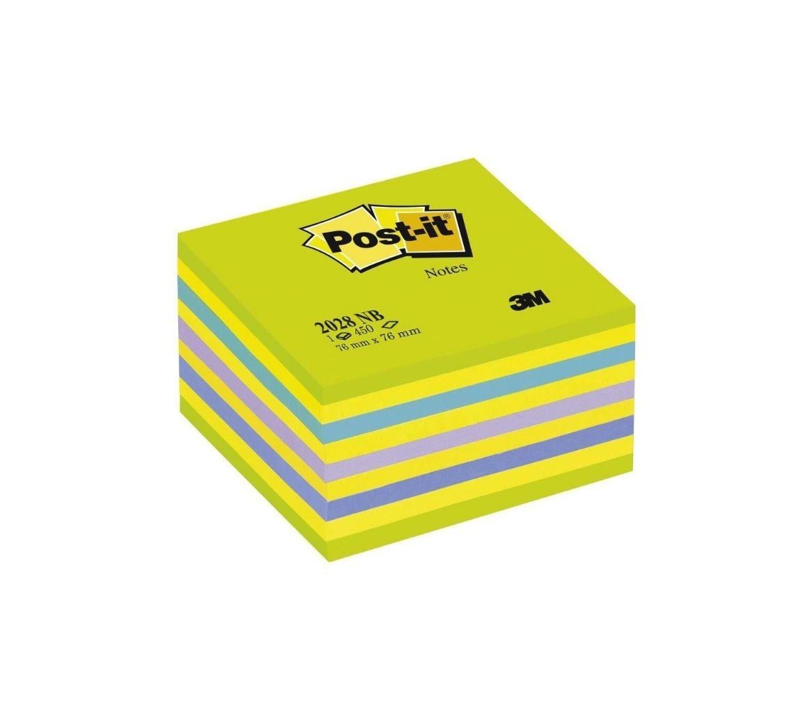 3M3M Post-It Yapışkanlı Not Kağıdı 51 x 51 mm 400 Yaprak - Yeşil Tonlar 2028NB