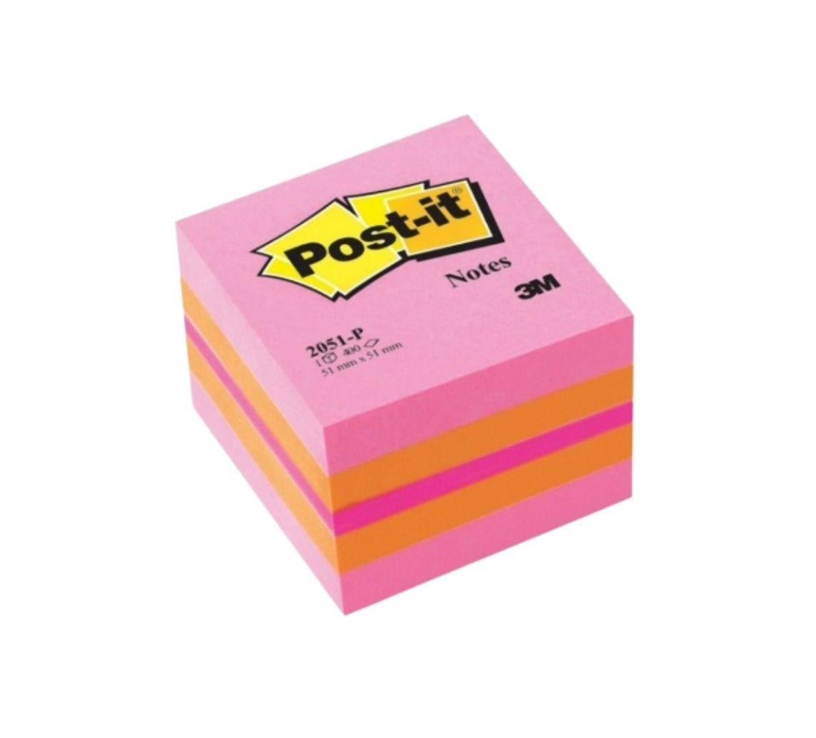 3M3M Post-It Yapışkanlı Not Kağıdı 51 x 51 mm 400 Yaprak - Pembe Tonlar 2051P