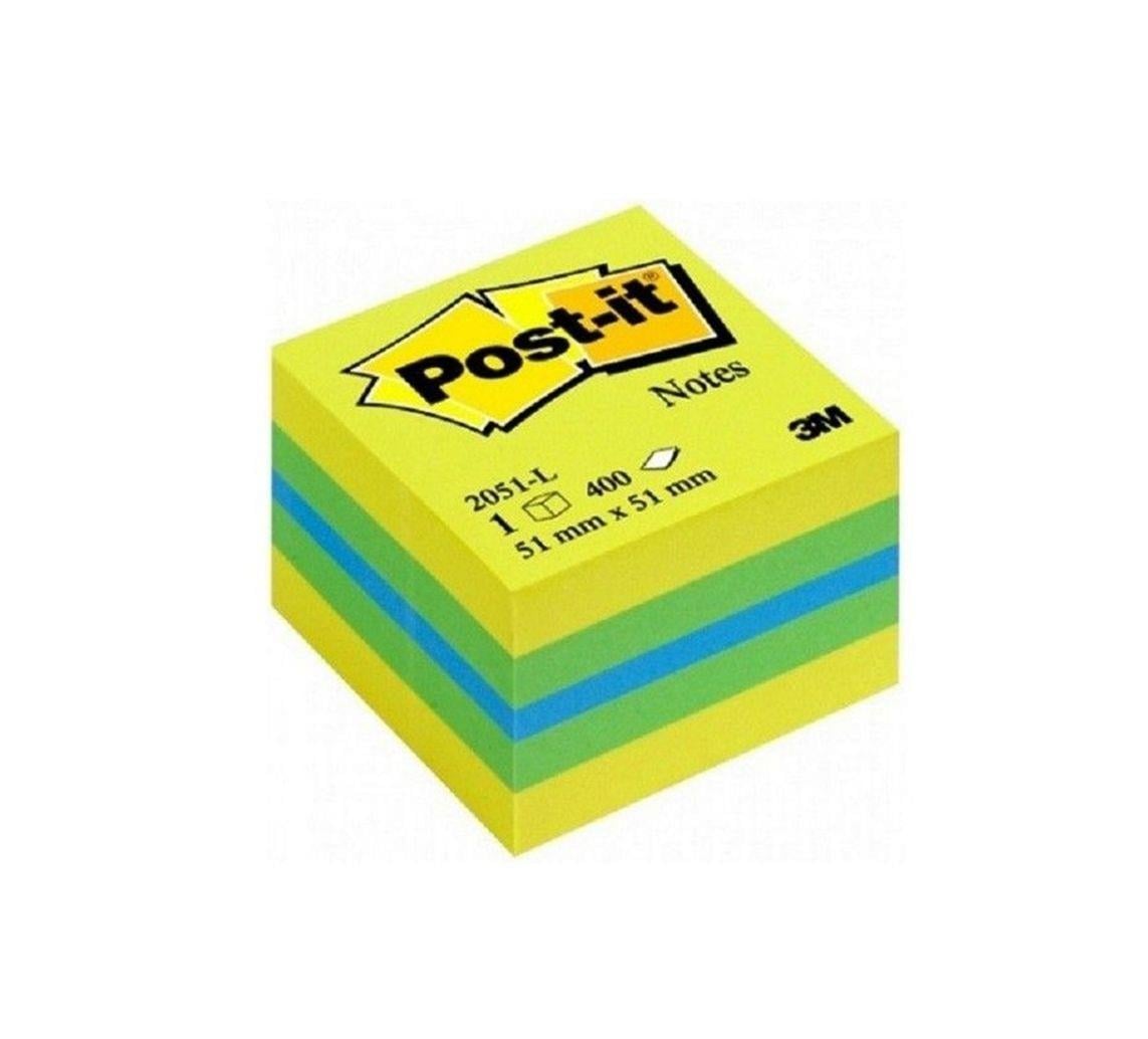 3M3M Post-It Yapışkanlı Not Kağıdı 51 x 51 mm 400 Yaprak - Karışık Renkler 2051L 