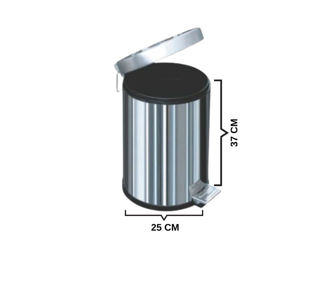 Arı MetalArı Metal Paslanmaz Pedallı Çöp Kovası 12 LT 1003