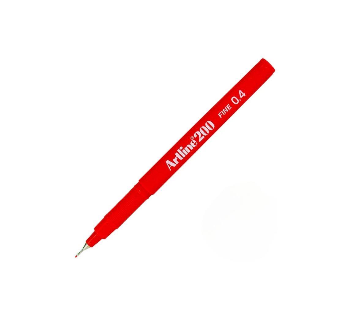 ArkArtline Fine Keçe Uçlu Yazı Kalemi, 0.4 mm, Kırmızı 200N