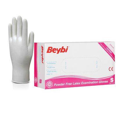 BeybiBeybi Latex Pudrasız Muayene Eldiveni S 100'lü