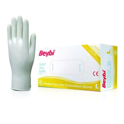 BeybiBeybi Pudrasız Latex Muayene Eldiveni L 100lü