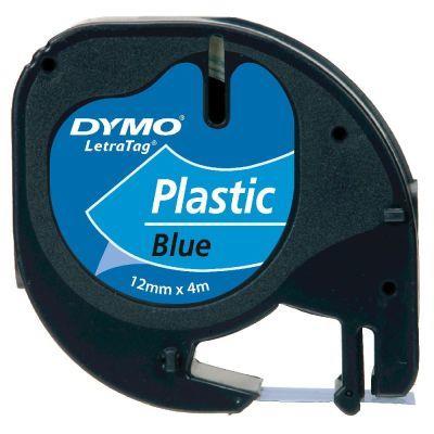 DymoDymo LetraTag Plastik Şerit Mavi Etiket 12mmx4m