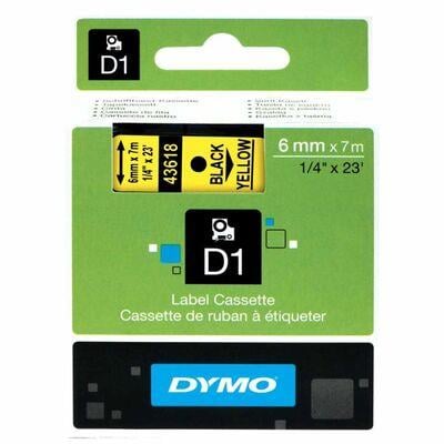 DymoDymo Şerit D1 Sarı-Siyah 6mmx7m 43618