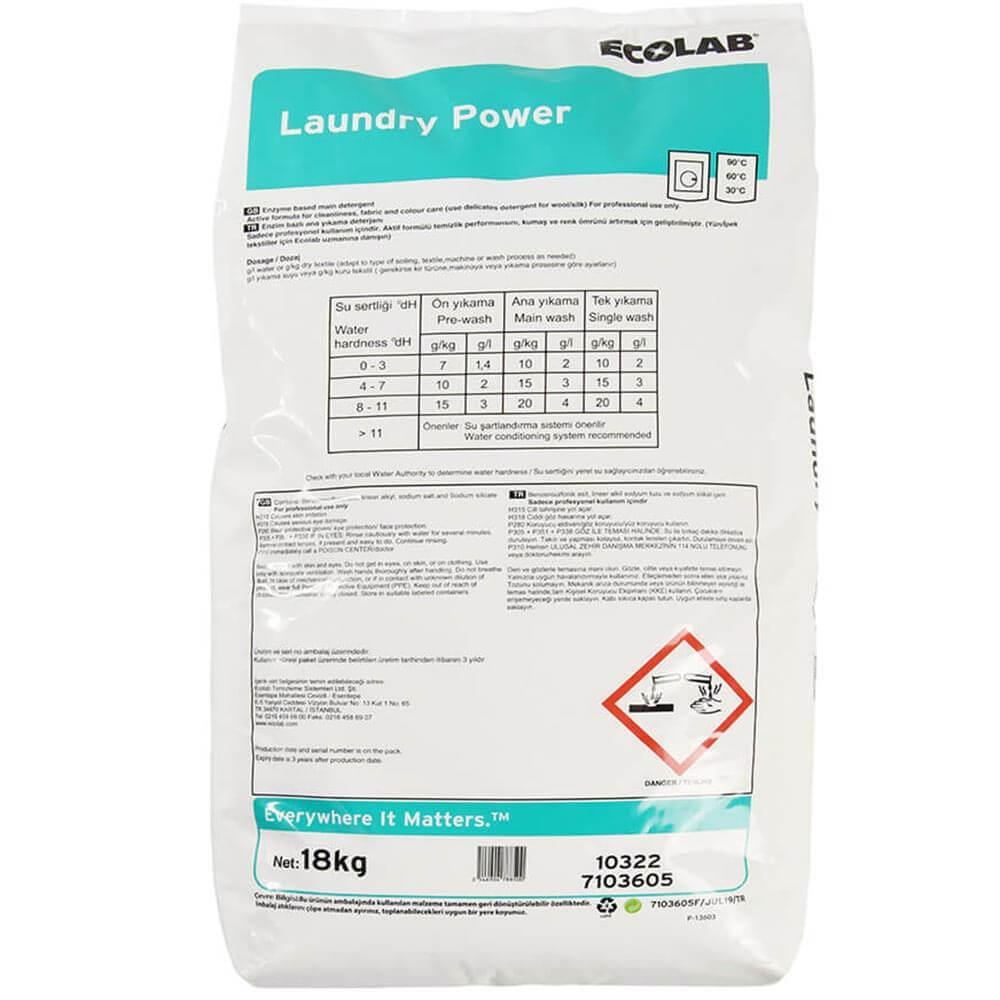 Ecolab Laundry Power Toz Çamaşır Deterjanı 18 Kg