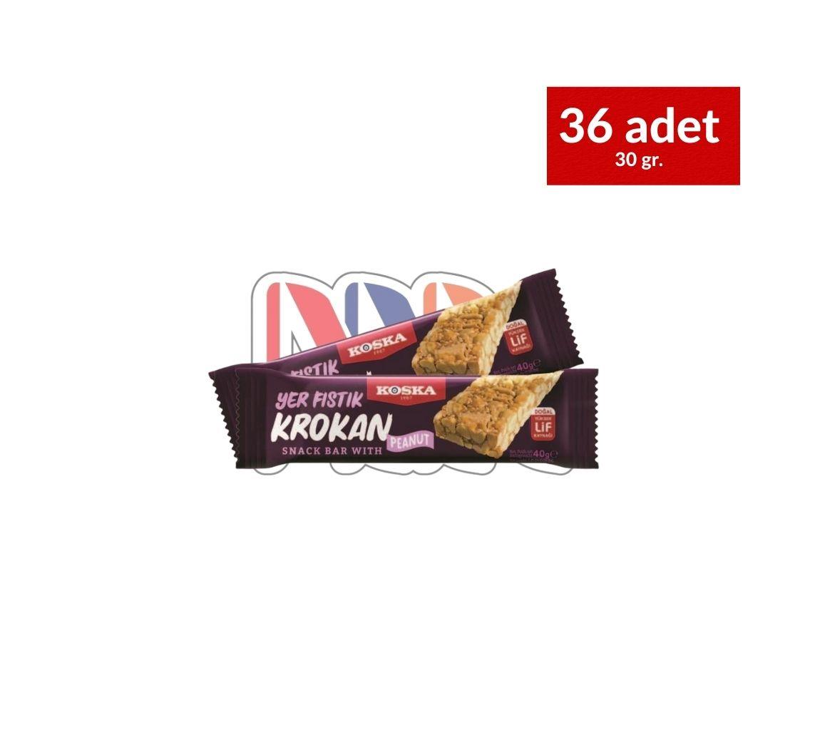KoskaKoska 30 gr yer Fıstıklı Krokan 36'lı Kutu