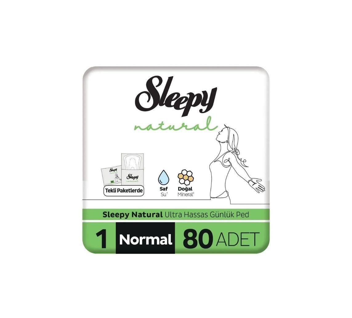 SleepySleepy Natural Ultra Hassas Günlük Ped Normal 80'li
