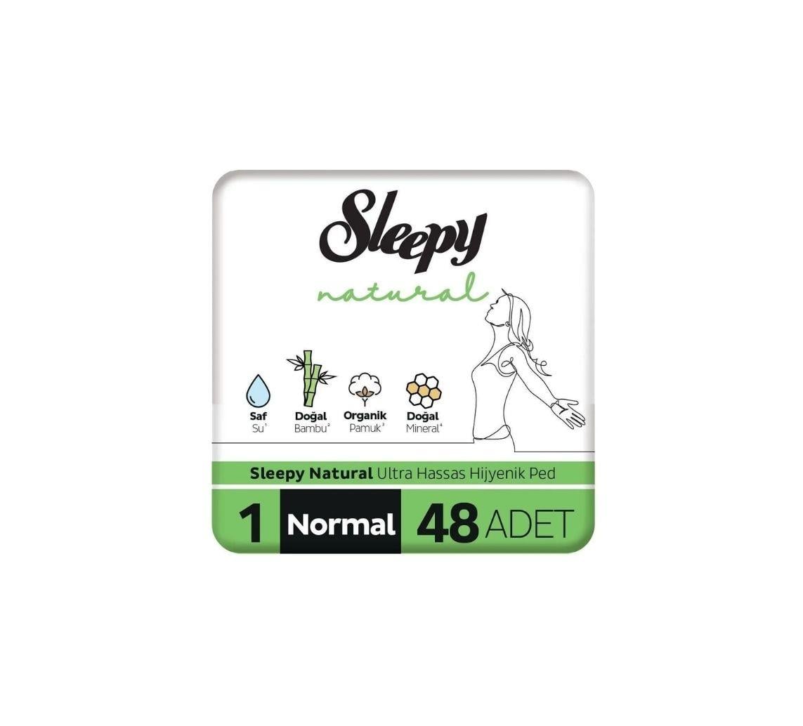 SleepySleepy Natural Ultra Hassas Hijyenik Ped Normal 48'li