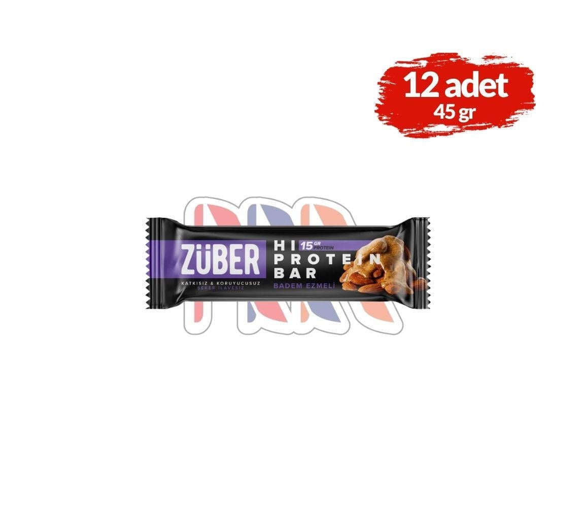 ZüberZüber Badem Ezmeli Hi Protein Bar 45grx12 Adet