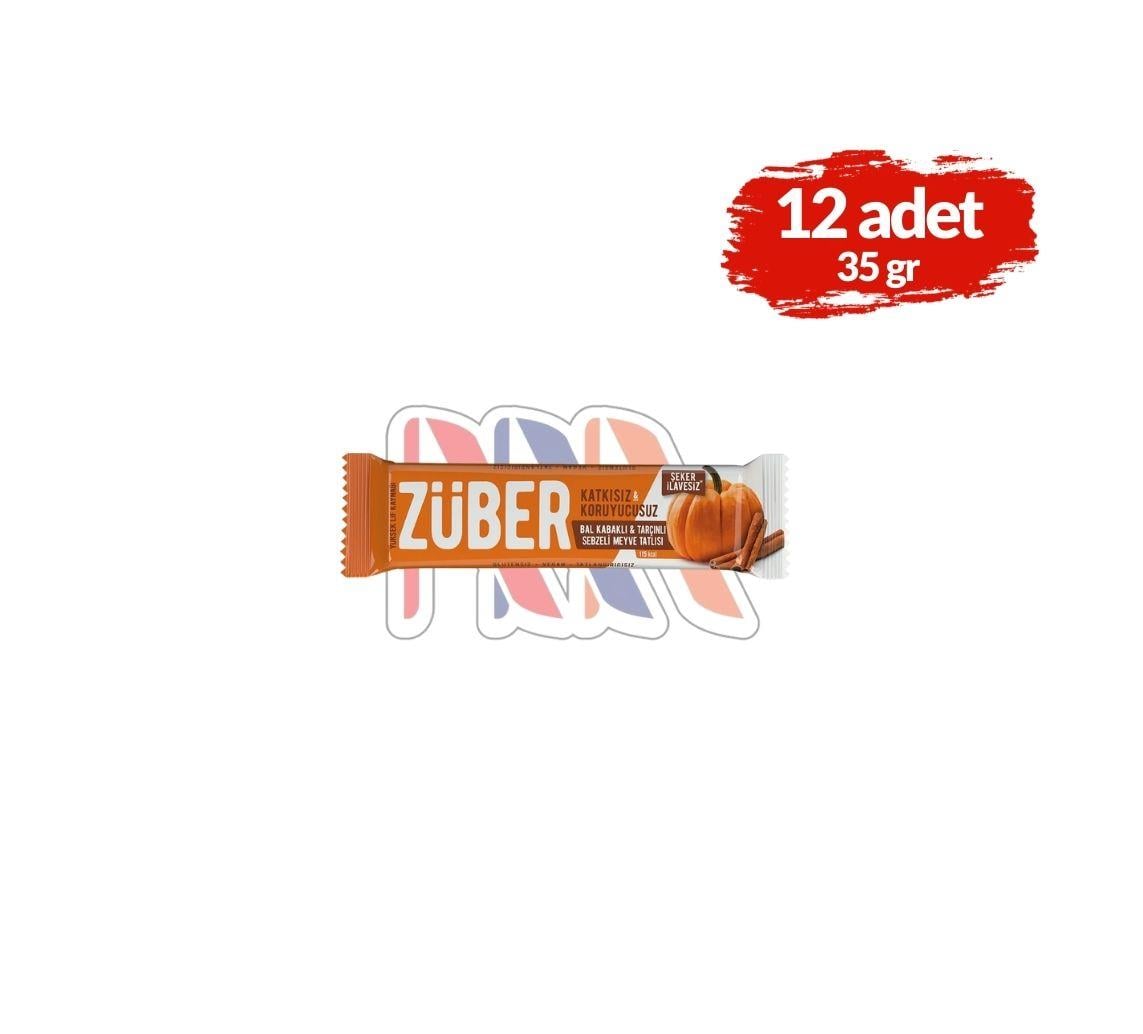 ZüberZüber Bal Kabaklı ve Tarçınlı Sebzeli Bar 35g X 12 Adet