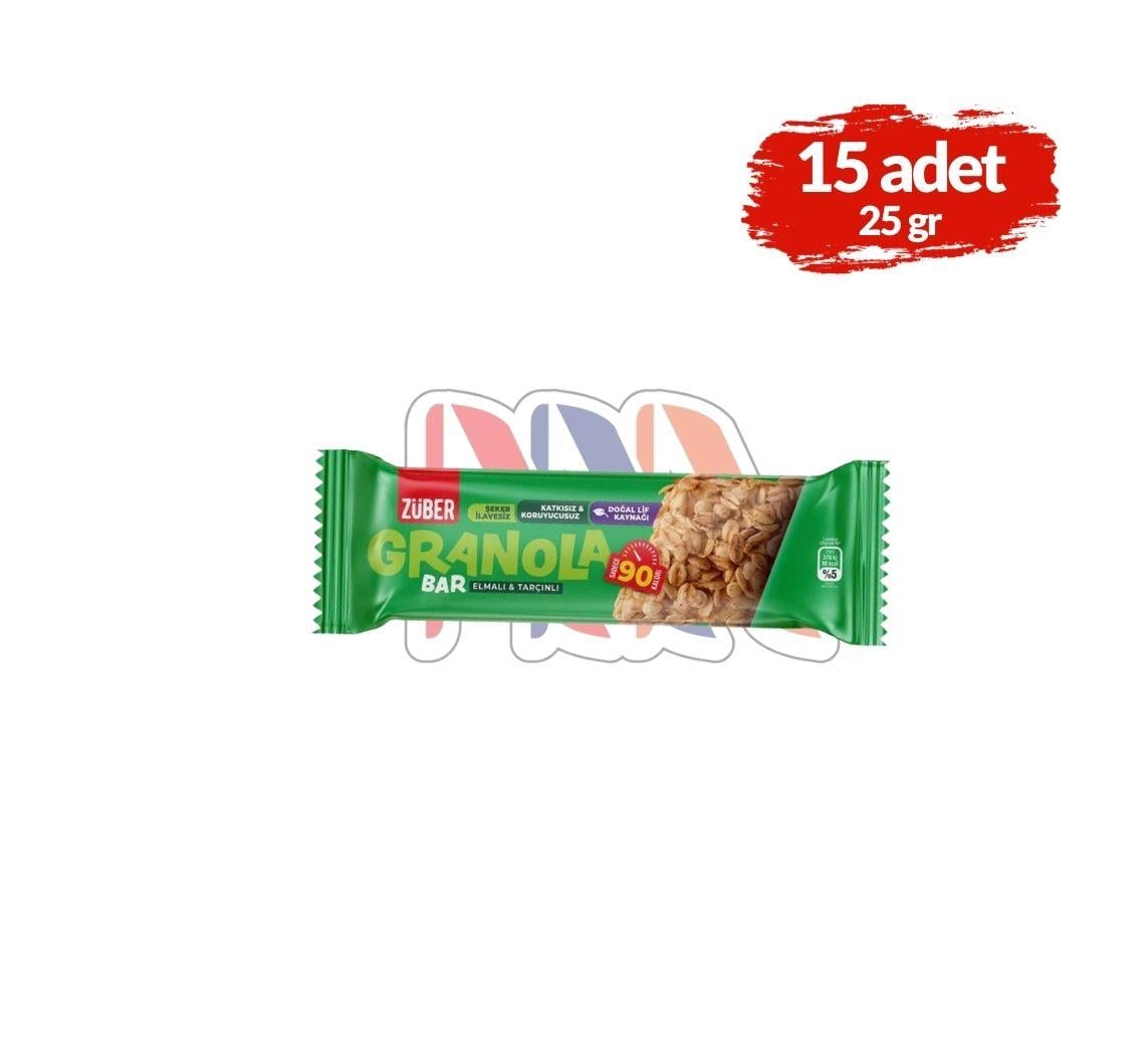 ZüberZüber Elmalı & Tarçınlı Granola Bar 25grx15 Adet