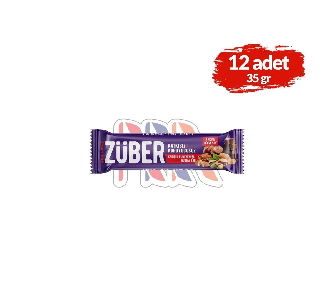ZüberZüber Karışık Kuruyemişli Bar 35grx12 Adet
