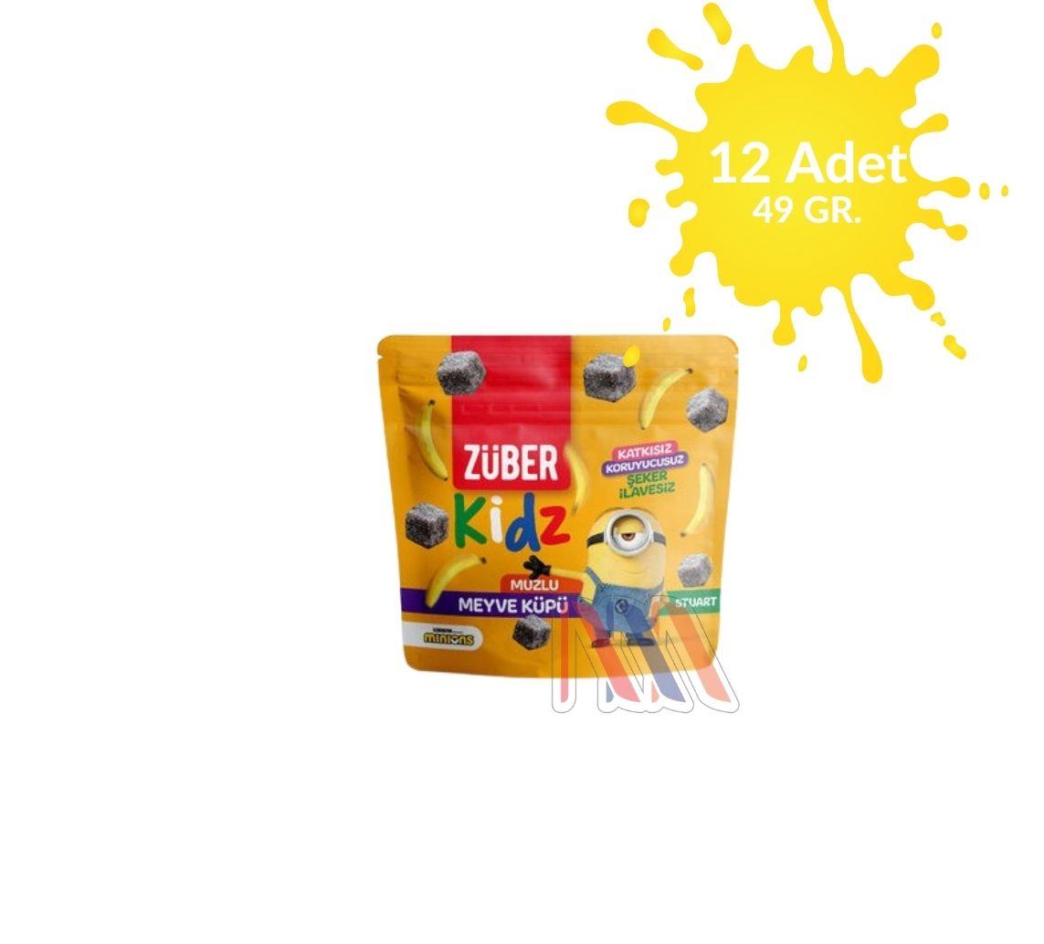 ZüberZüber Kidz Meyve Küpü Muzlu 49gx12 Adet
